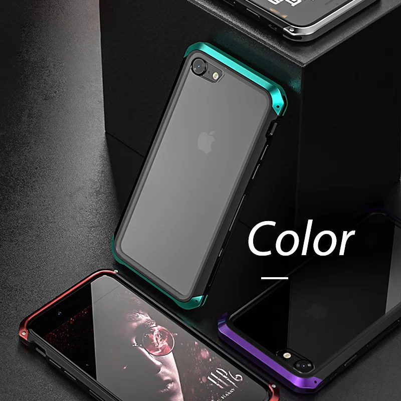 Роскошный телефон случаях чехол для iphone 8 из металла Жесткий ТПУ оправа