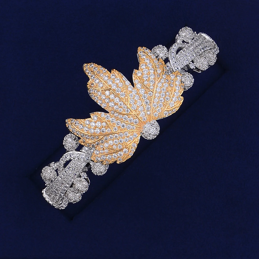 GODKI Elegant Luxury Big Leafs Ring Necklace Earrings Bracelet Jewelry Set Mini Cubic Zirconia Wedding Anniversary Accessories