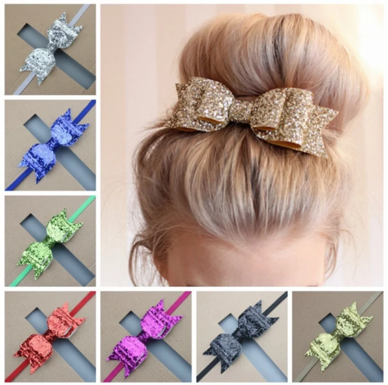 

Combination Women Hair Clips Girls Hair Bow Accessories Sequin Big Bowknot Barrette Hairpin Popular Headwear / by dhl 1000sets