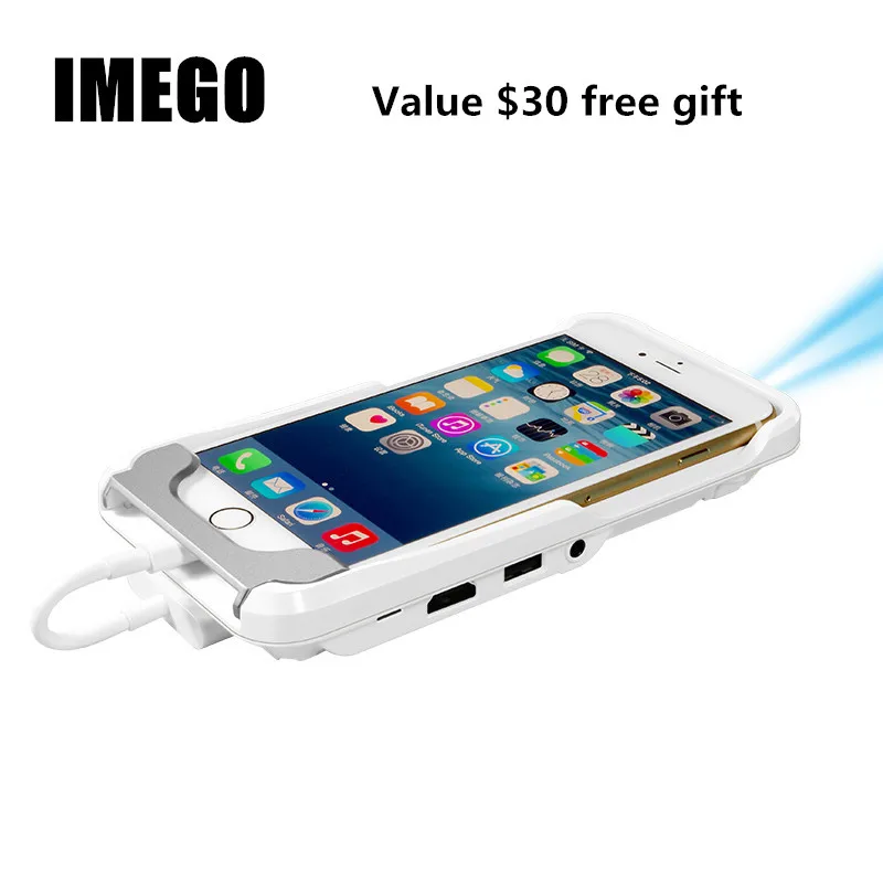 White Home TV Theater Projectors MHL For Android Smartphones 1920*1080 HDMI Cable HD Highlights For iPhone 8 Plus X 7 iPad China