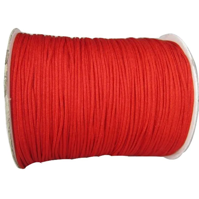 1.5mm Red Nylon Cord+DIY Jewelry Rattail Stain Braid Cord Macrame Rope Bracelet Beading String