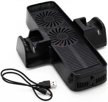 

Multifunction 3 in 1 Vertical Charging Dock Station Cooling Fan Stand With USB Cable For Microsoft For Xbox 360 Slim Console