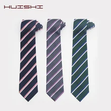 Модный мужской галстук, галстук для свадьбы, Полиэстеровые галстуки в полоску
