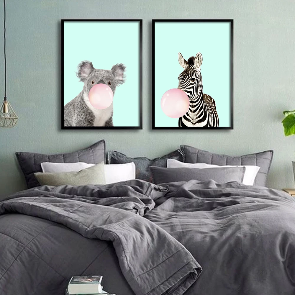 

Giraffe Zebra Animal Posters and Prints Canvas Art Painting Wall Art Nursery Decorative Picture Nordic Style For Living Room