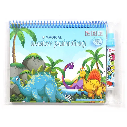 Magical water drawing book coloring painting board with 1pc water pen toy for kid,Zoo animal ABC for choose graffiti book toys 8