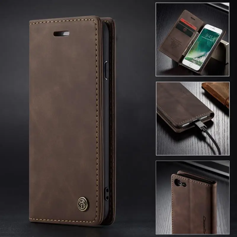 

Flip Case For iPhone Xs Max X Xr iPhone 6 s 7 8 6s Plus 10 Cover Case For iPhone 5s 5 se Magnetic Leather Wallet Phone Housing