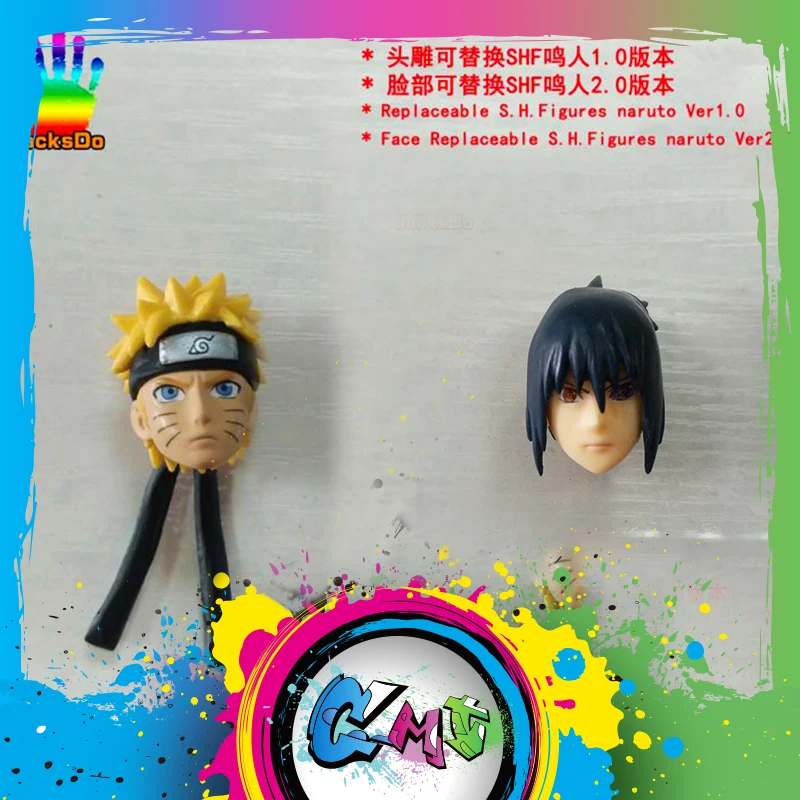 CMT Instock JacksDo Sasuke Akatsuki головка и Наруто Сменная Naruto Ver1.0 &amp 2 0 ПВХ игрушка фигурка |