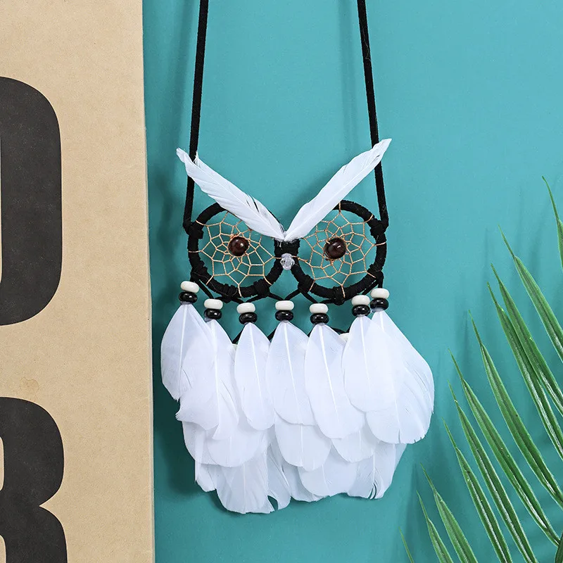 Korean New Version Owl Dreamcatcher Handmade Crafts Home Pendant