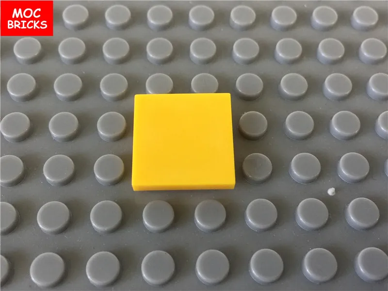 10 шт./лот MOC кирпичи Красочные Гладкие модульные плитки 2x2 подходит для 3068 DIY