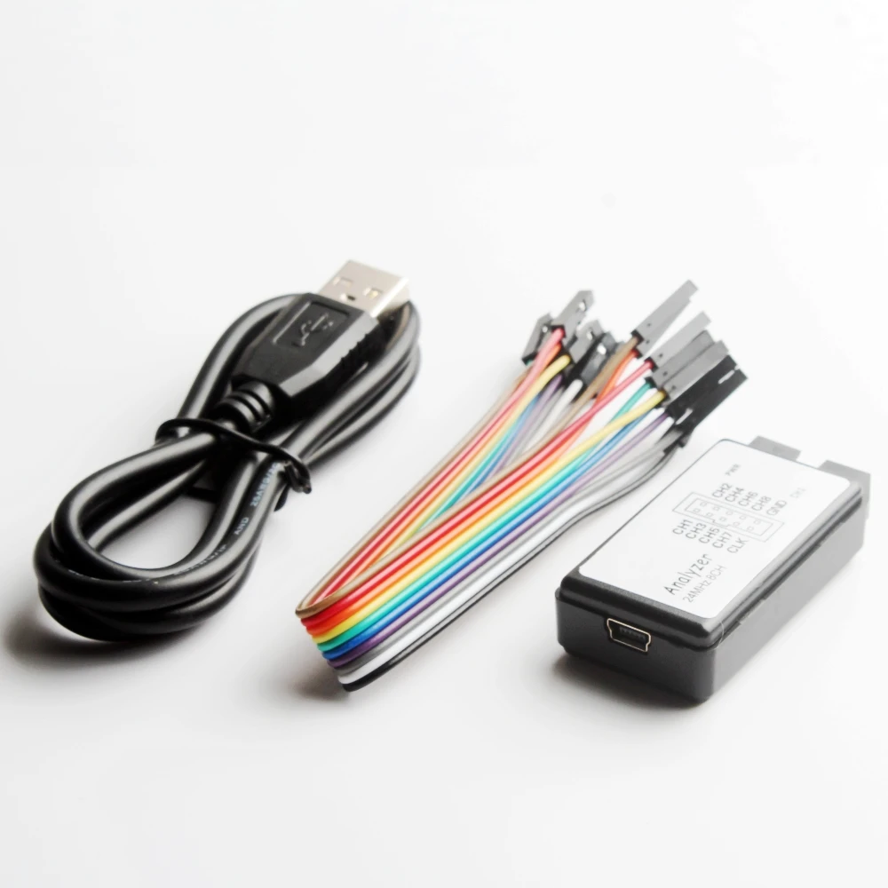 24M 8CH Logic Analyzer W/ Lines and USB Cable for SCM