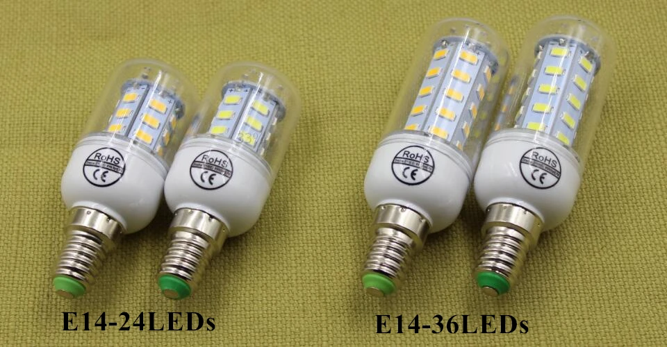 10 шт. светодио дный лампы E27 E14 5730SMD AC 220 В 24 36 48 56 69 светодио дный s светодио дный кукурузы лампы Рождество Люстра свечей Бесплатная доставка