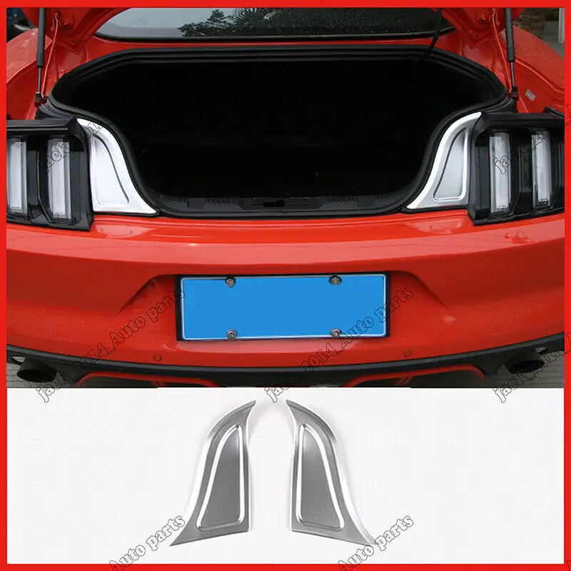 

Aluminum alloy Rear Tail Light Lamp Eyebrows Cover Trim For 2015 2016 2017 Ford Mustang
