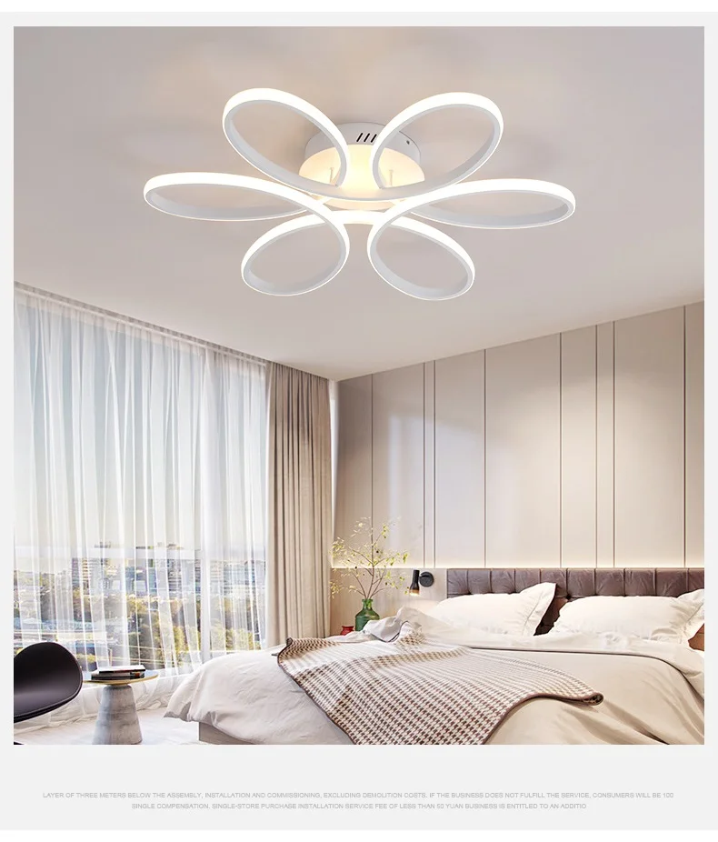 Surface Mounted Modern Ceiling Lights For Living room Kitchen Bedroom Remote Control Indoor Lighting Ceiling Lamp Fixtures 4