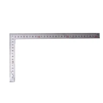 

Hot Stainless Steel Metal Straight Ruler Ruler Tool 90 Degree Angle Metric Try Mitre Square Ruler Measuring Tool
