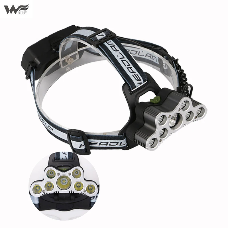 

Headlamps Headlights Outdoor waterproof lighting T6 glare aluminum alloy Samsung interface charging headlights 7LED headlights