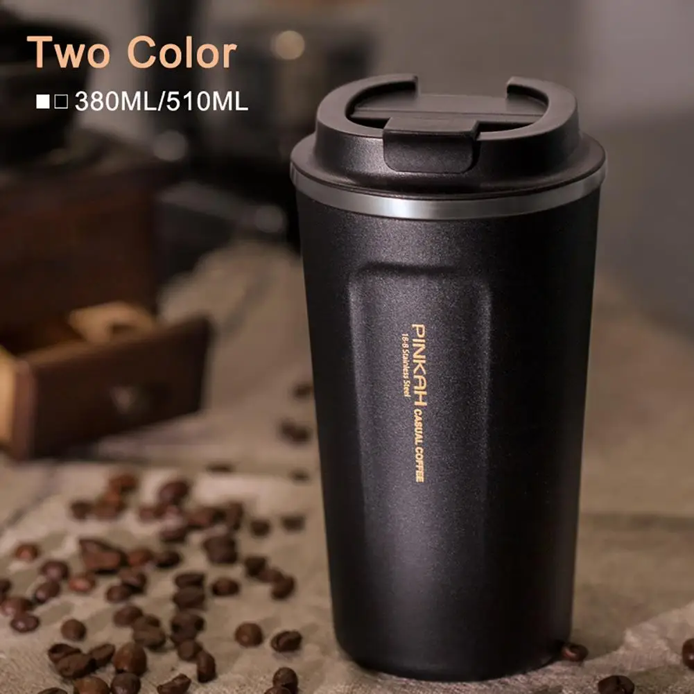 

New Portable Stainless Steel Vacuum Flask Thermal Cup Travel Coffee Mug with Lid New