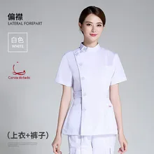 Раздельный костюм для медсестер с коротким рукавом, летний костюм для дантистов, гигиенистов полости рта, рабочая одежда, ручная стирка