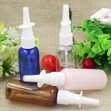 50 мл Красочные ПЭТ пустые баночки для капель для носа спрей туман пластиковая бутылка, косметический спрей для носа бутылка PJ71