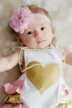 Cute Newborn Baby Girls Summer Clothes Love Ruffle Sleeveless Romper Jumpsuit Summer Sunsuit