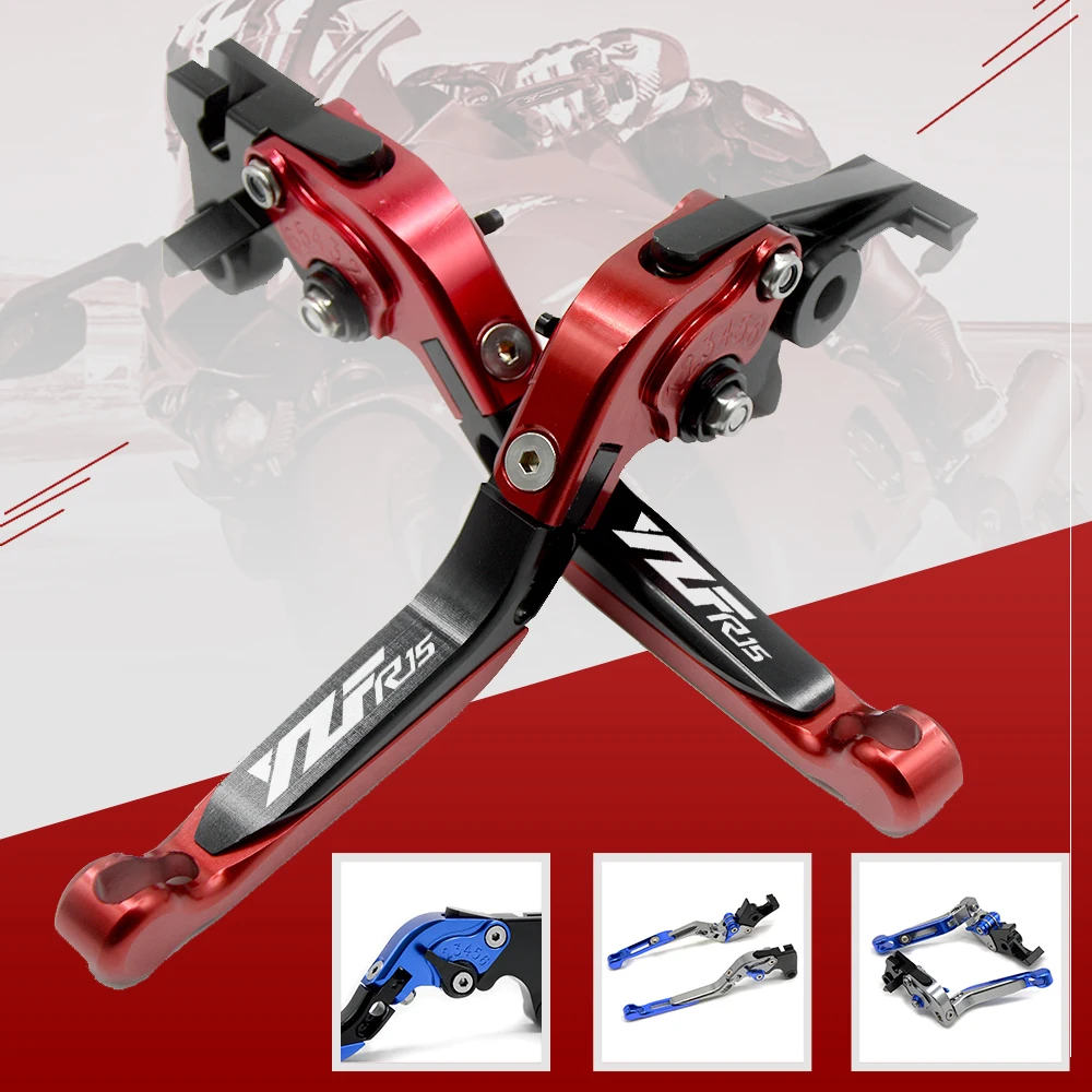 

With Laser Logo yzf r15 cnc Moto Clutch Brake Lever For YAMAHA YZF R15 Lever 2008-2014 Motorcycle Bike Cable Handle Kit Grip
