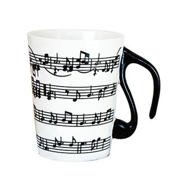 Transhome Creative Coffee Mug Ceramic Mugs And Cups For Tea Milk Cup Music Mug 300ml Travel Coffee Mug For Lover Valentines Gift - Цвет: A