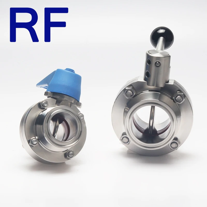 Ochoos Free hipping 19mm-108mm Sanitary Stainless Steel Tri Clamp Butterfly Valve Pull Trigger Size: 51mm Ochoos Free hipping 19mm-108mm Sanitary Stainless Steel Tri Clamp Butterfly Valve Pull Trigger Size: 51mm