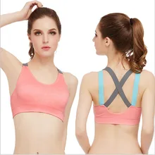 Для женщин Йога Бюстгальтеры Push Up Спортивный бюстгальтер тренажерный зал Фитнес, мягкие бюстгальтеры спортивный жилет бег спортивной нижнее белье
