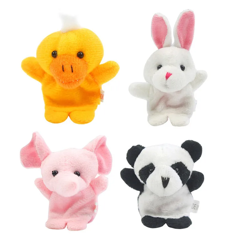 2018 Baby Plush Toy Finger Puppets Tell Story Props 10 animal group Animal Doll Kids Toys