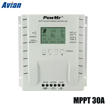 

30A MPPT Solar Charge Controller 12V 24V Auto with Dual USB output for Max 100V Solar Panel Input solar controller