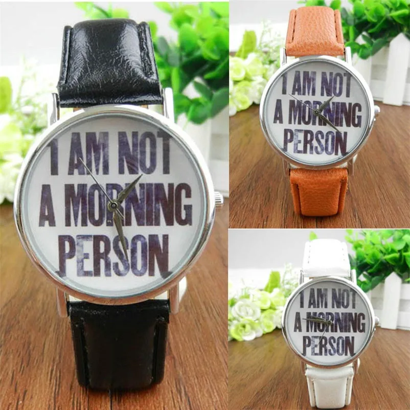 Women's watches casual watchesEnglish Letters Women Men Leather Band Analog Quartz Dial Wrist Watch Relogio feminino M02 (3)