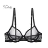 Varsbaby unlined solid lingerie bow ultra-thin yarn underwear breathable sexy CDE cup bras ► Photo 1/6