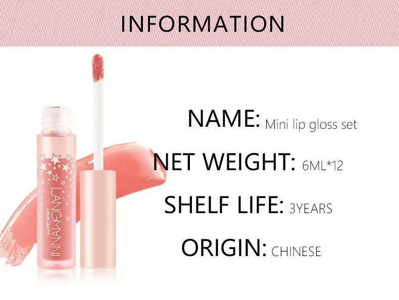 Batom à Prova Líquido de Veludo Kit de Maquiagem Langmanni Matte d' Água Sexy Hot Long-lasting Batom Mate Gloss Labial Conjunto 12 Pçs - Set 3 Prova D' Água Sexy Hot Long-lasting Batom