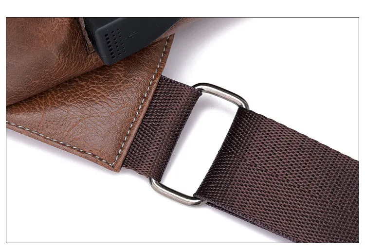 Сумка на грудь, дорожная Мужская USB нагрудная сумка, сумка через плечо из искусственной кожи на заказ, мужская сумка для зарядки, диагональная посылка-мессенджер