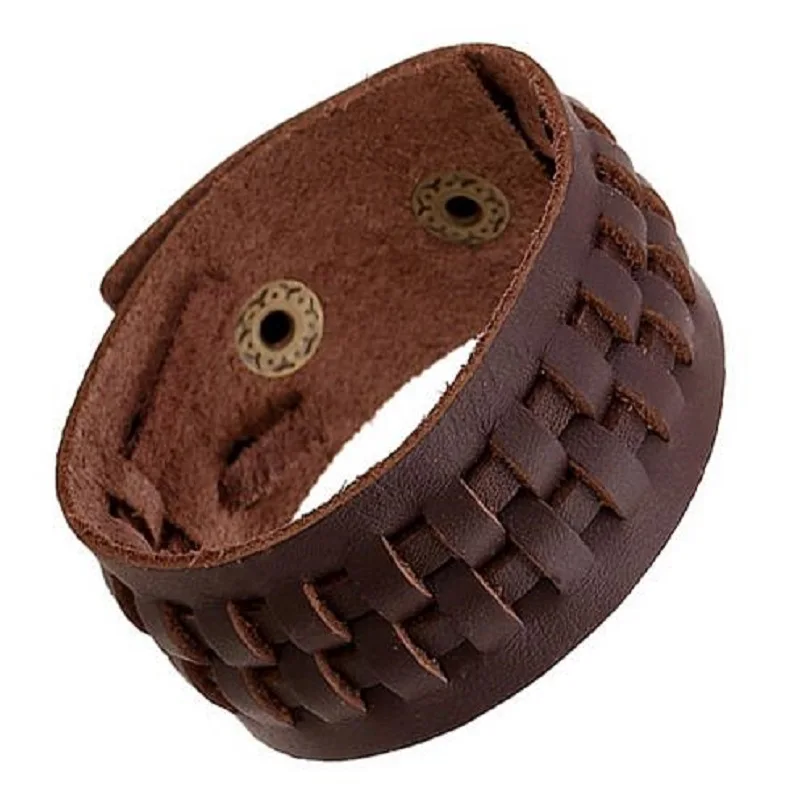 Original Design Genuine Leather Wrap Bracelet For Men,Handmade Leather