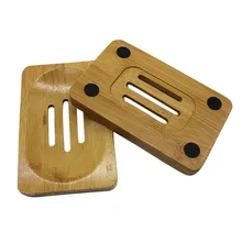 Портативная мыльница 2 шт. отличная натуральная бамбуковая мыльница ванная душевая кабина хранение опорных тарелок ручной дренаж для мыла коробка