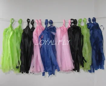 

30pcs/lot 14inch/35cm 100pcs/lot Tissue Tassel Garlands Paper Garland banners DIY kits