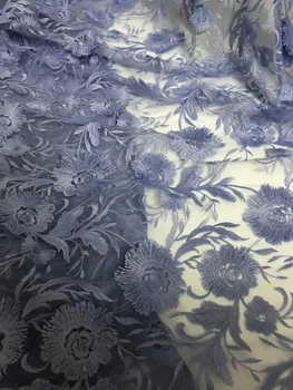 

French net lace fabric 3d flower Jolin-62314 embroidered African tulle lace fabric