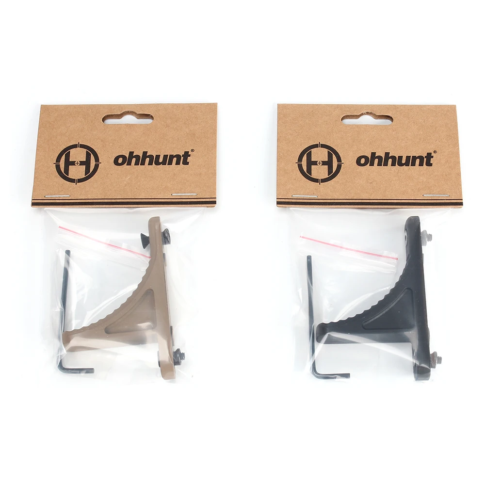 ohhunt Tactical Keymod Rail Handguard Hand Stop Barricade Rest Standard Interface Aluminum Hunting Handstop Black Tan (18)