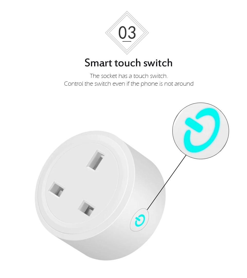 1 PC Smart WiFi Socket UK Plug Home Wireless Outlet Voice Intelligent Control APP  Remote Control Timer Alexa Echo Google HOME (12)