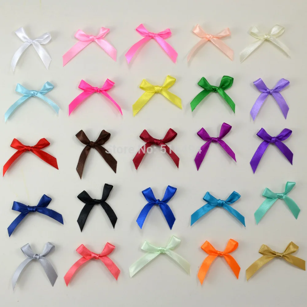 Solid Satin Ribbon Bow Tie baby girl hair accessories gift ribbon Bra