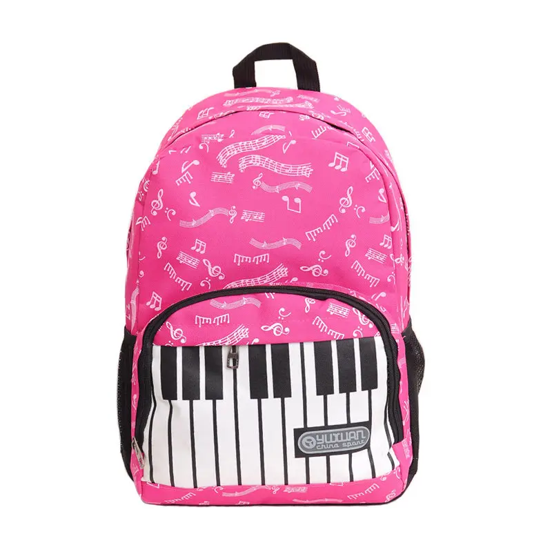 2017 Fashion Brand Piano Musical Note Letter Printing font b Backpack b font Travel font b