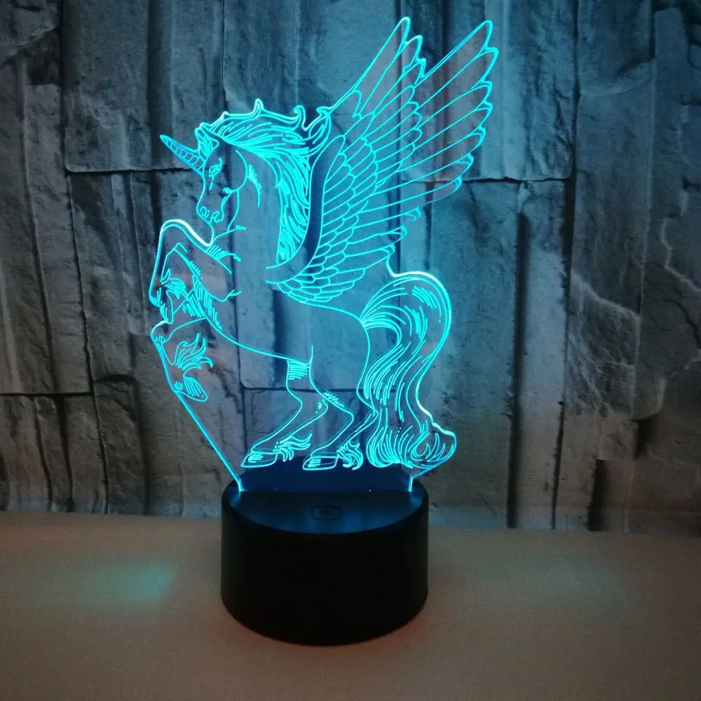 

3d Led Lamp Decorative Crack 3d Table Lamp Remote Touch switch 7 color change Desk Lamp Table Lamps For Living Room