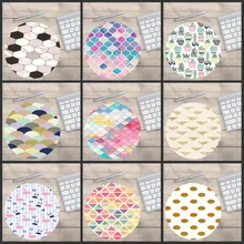 Mairuige большая акция круглый коврик для мыши Радужная Пастельная мароканская Акварельная краска Коврик Для Мыши Компьютерный игровой коврик...(China)