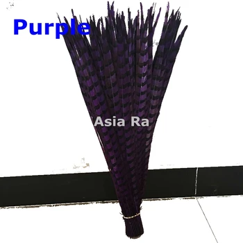 

10pc/lot purple lady amherst pheasant tails Feather 70-80cm long Brazil carnival decorations