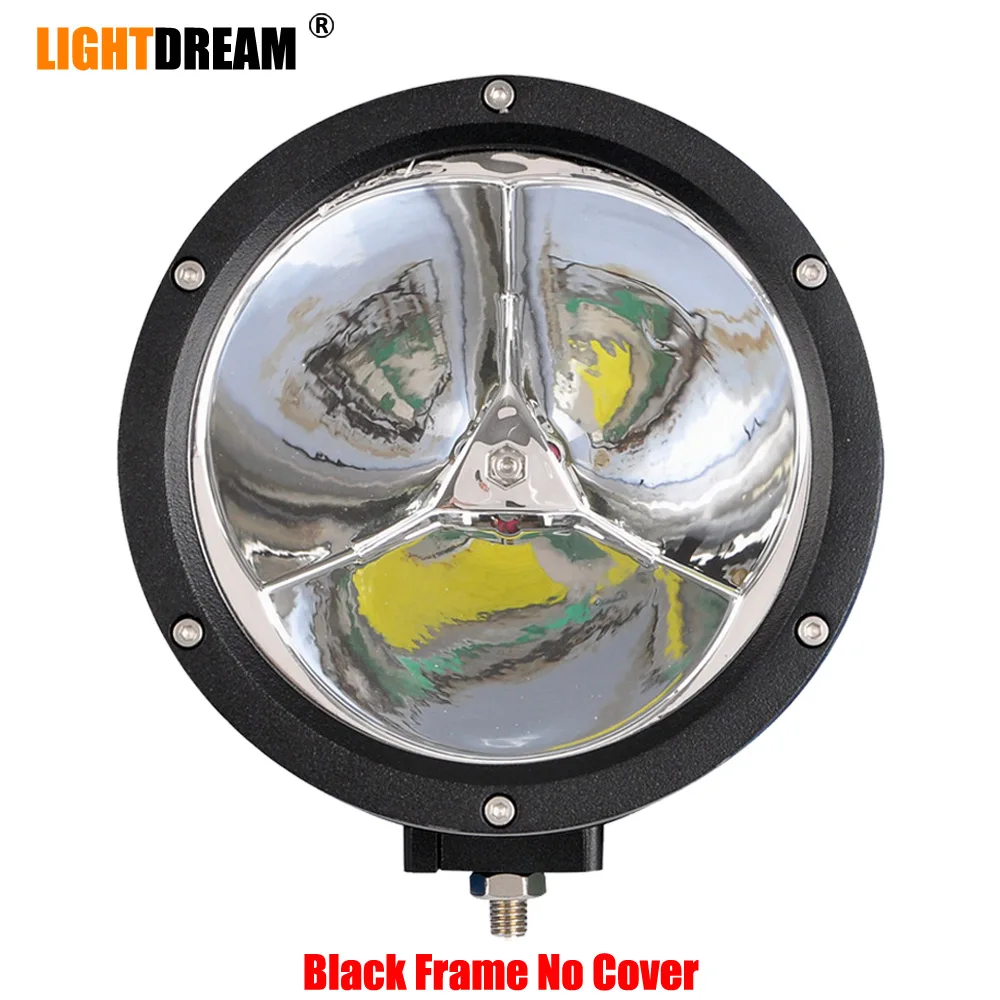 Led Cannon светильник 45 Вт 6," дюймовый круглый Точечный светильник с евро лучом для ATV SUV 4WD внедорожника x1pc - Цвет: Black No Cover