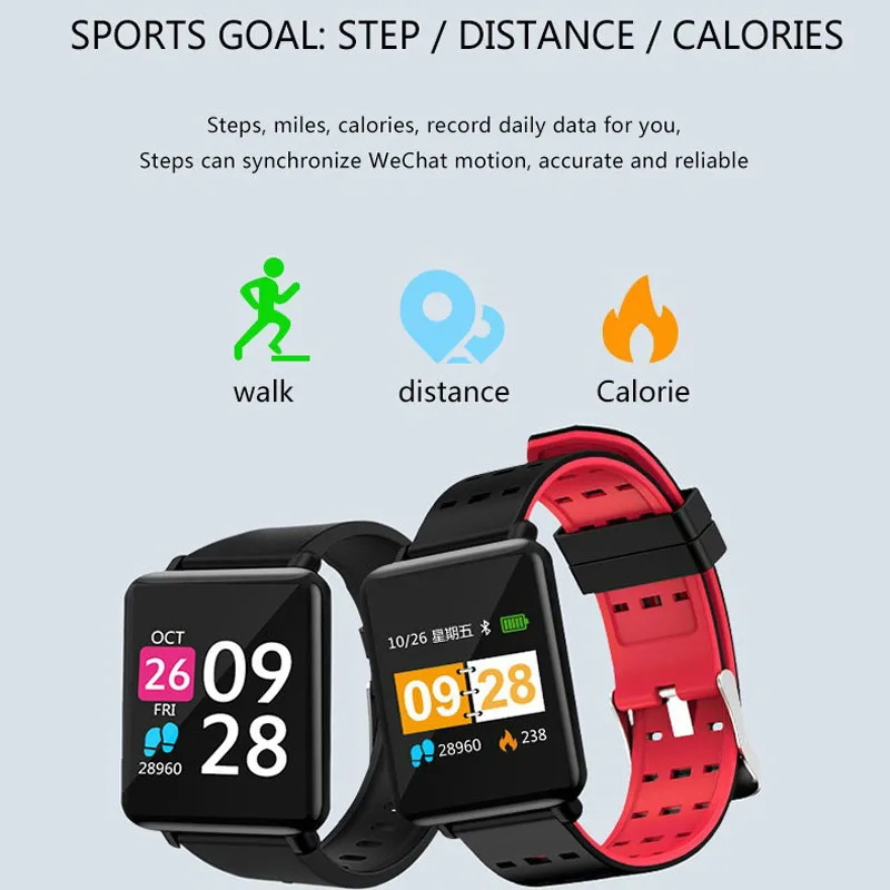 

Smart Watch FitnessTracker Heart Rate Monitor Fitness Watch Activity Tracker(14 Modes) Pedometer Call SMS SNS Notice for Women