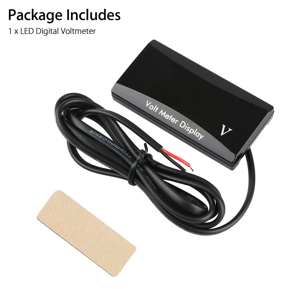 

12V LED Digital Display Voltmeter Car Motorcycle Voltage Volt Gauge Panel Meter