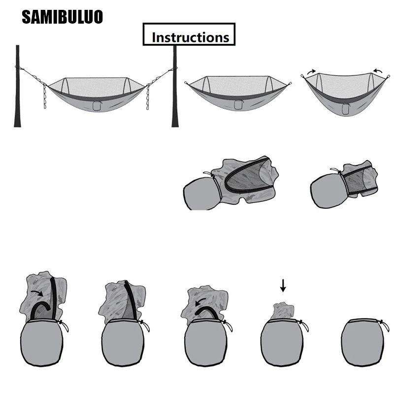 SAMIBULUO Outdoors  Automatic Fast Easy Hammock With Mosquito Net Tree Tent Portable Lightweight Hammocks