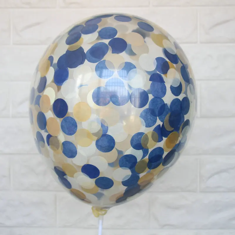

Blue Gold Tissue Confetti Balloon Wedding Favor Royal Party Background, Bridal Shower and Birthday Supplies