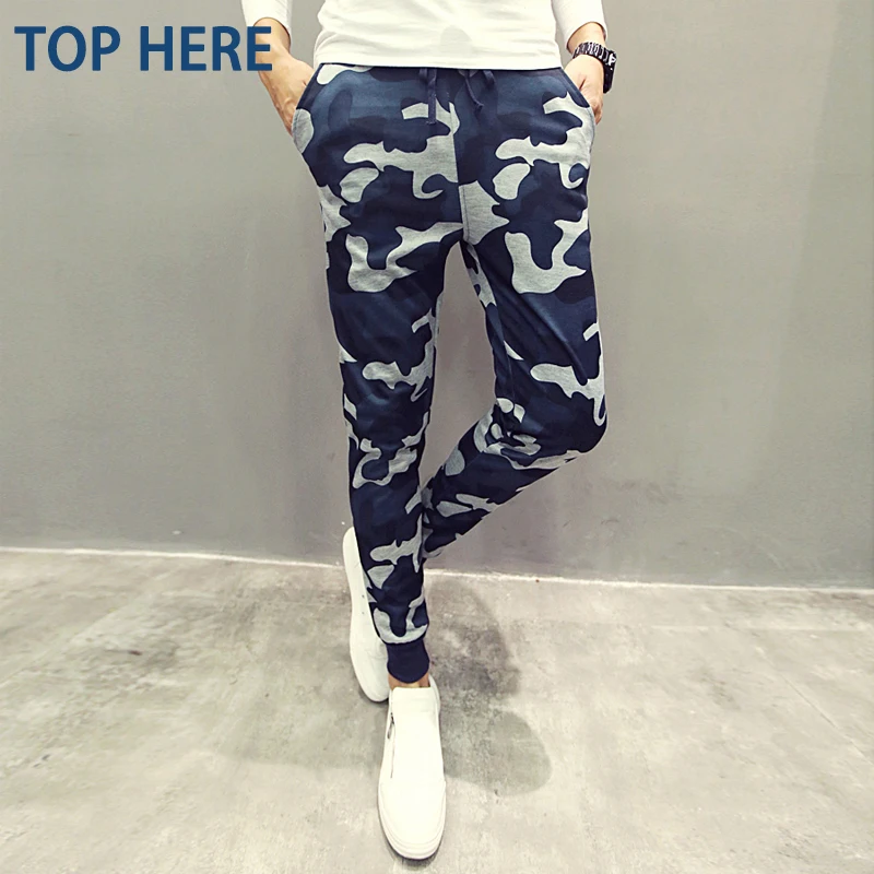 Mens Joggers Camouflage Men Pants Cool Army Skinny Casual